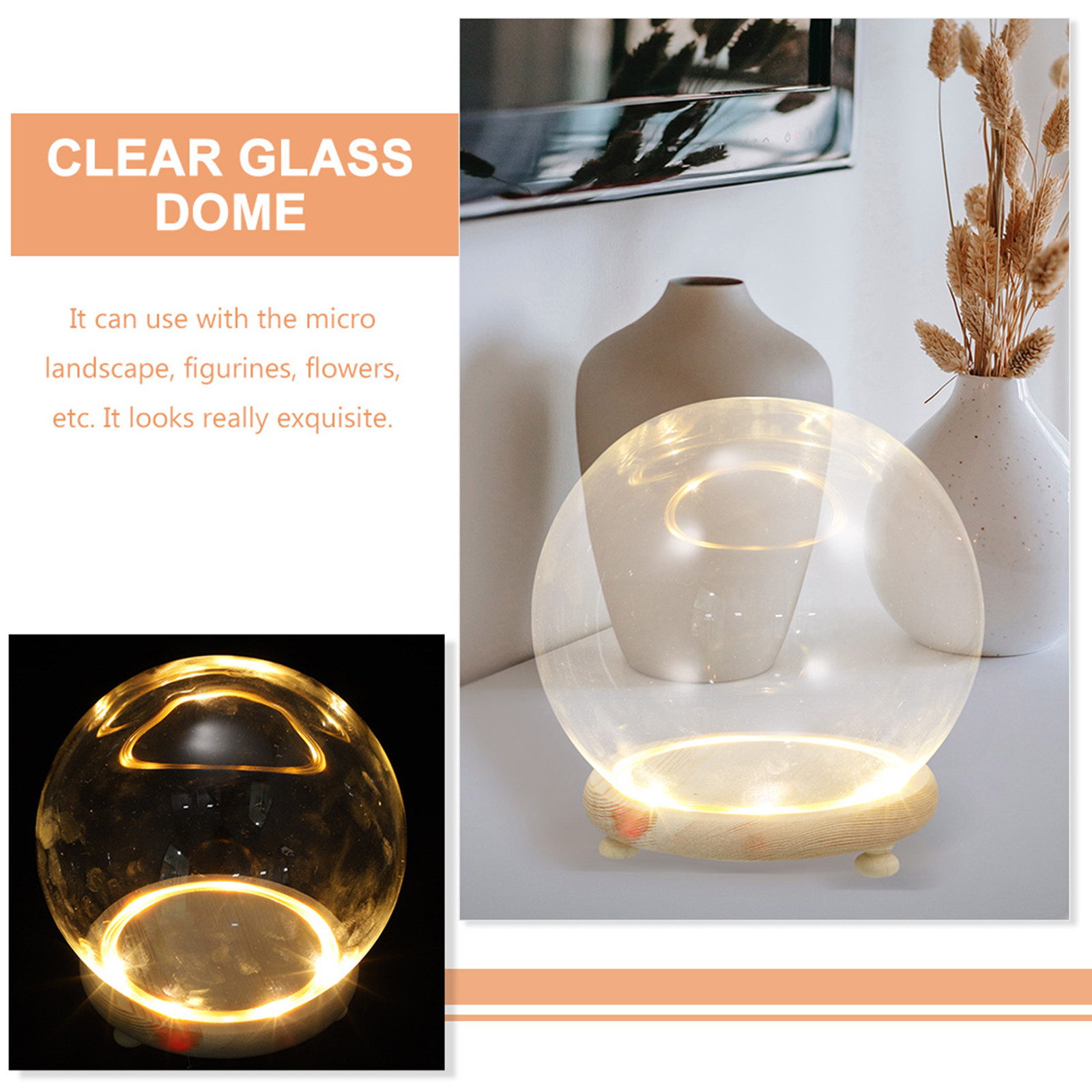 Clear Glass Dome Display Cover - Plastic Dome Clear review and price