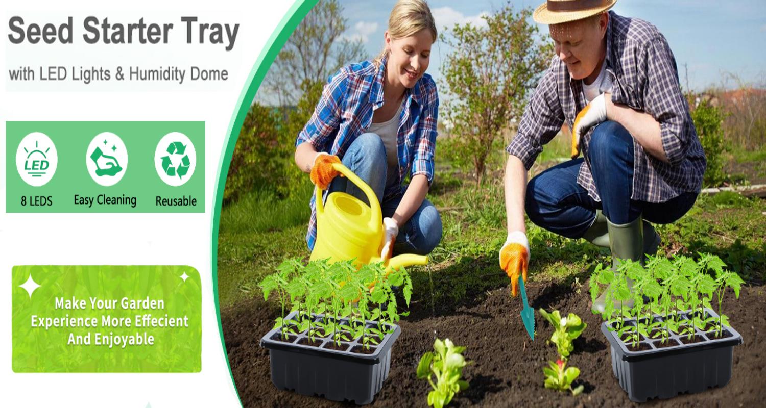 Seed starter tray with grow li - Humidity Dome Kit review and price
