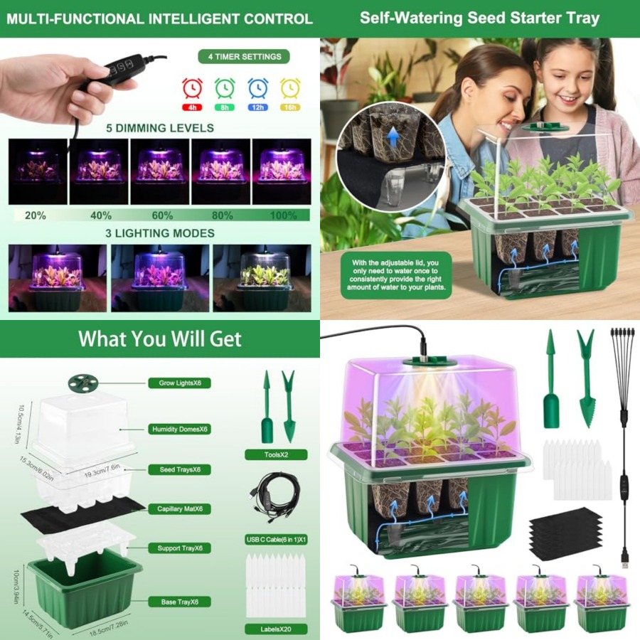 Seed Starter Tray with Light,  - Humidity Dome Kit review and price