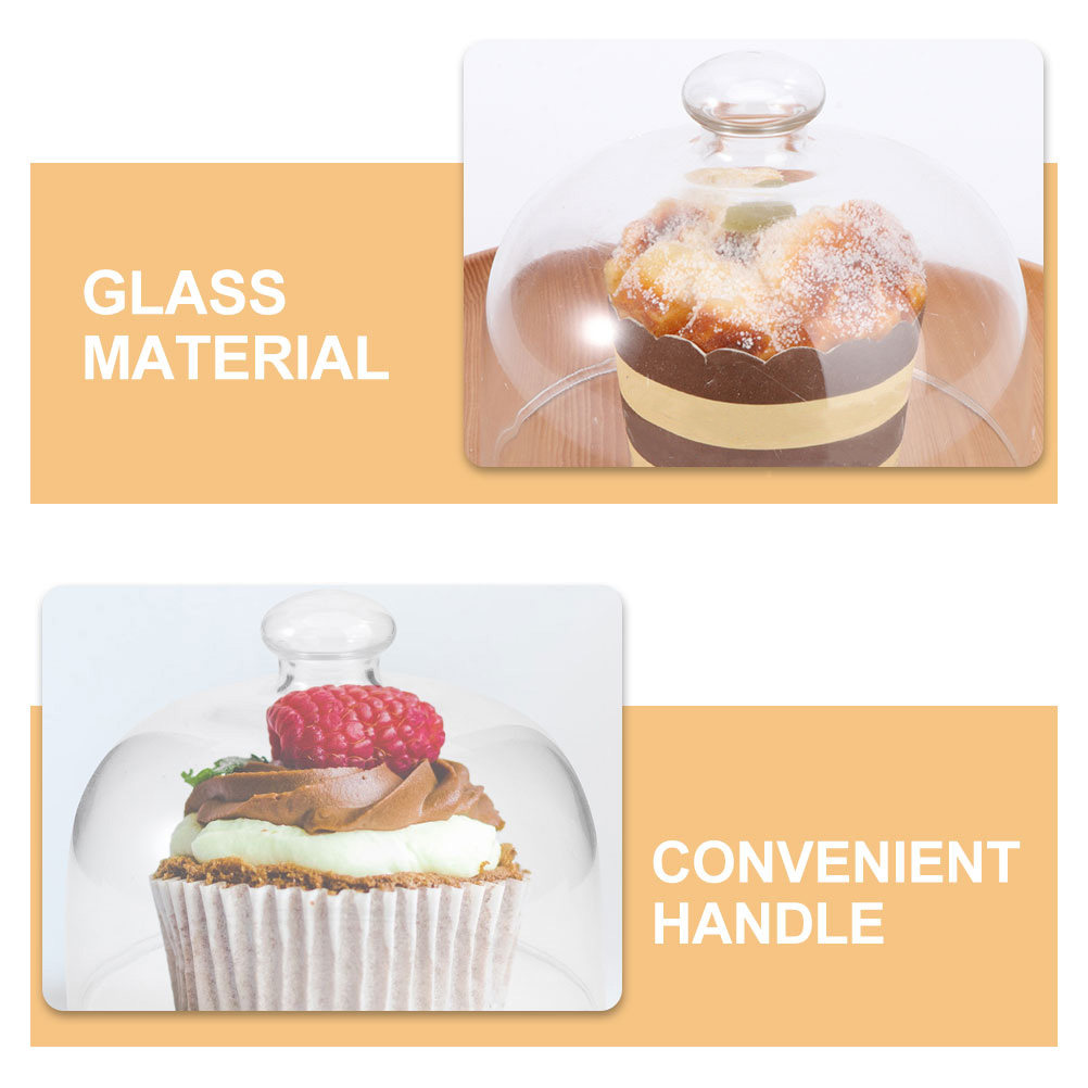2Pcs Transparent Glass Cake Do - Plastic Dome Clear review and price