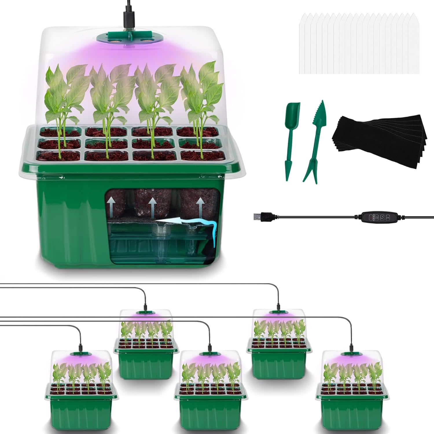 Reusable Plastic 6 Pack 72 Cel - Humidity Dome Kit review and price